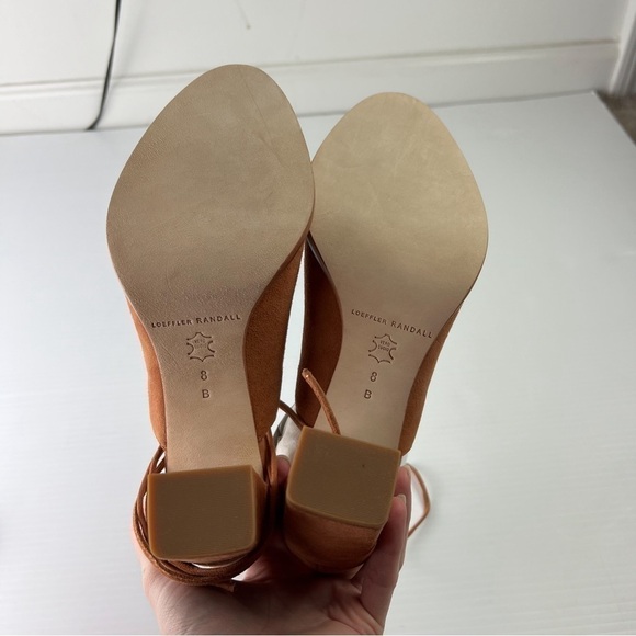Loeffler Randall sandals womens 8 Helene Brown Lace-Up Split Suede Sandals - Picture 11 of 14